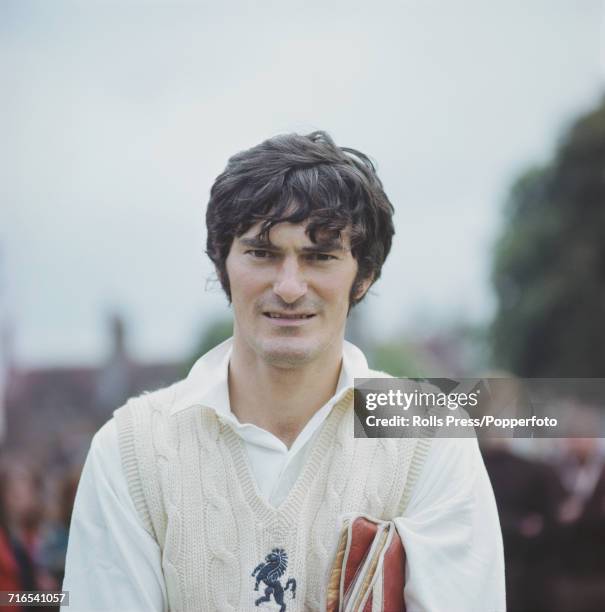 English cricketer and wicket keeper for Kent, Alan Knott posed prior to a cricket match in England in June 1971.