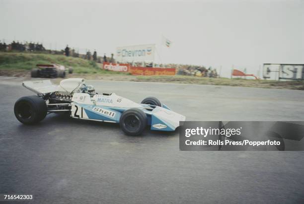 French racing driver Jean-Pierre Beltoise drives the Matra-Simca MS120B Matra V12 for Equipe Matra Sports Team to finish in 9th place in the 1971...