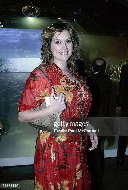 Model and actress Kate Fischer at the Myer Spring/Summer Fashion Show 2006 at the Royal Hall of Industries on August 16, 2006 in Sydney, Australia.