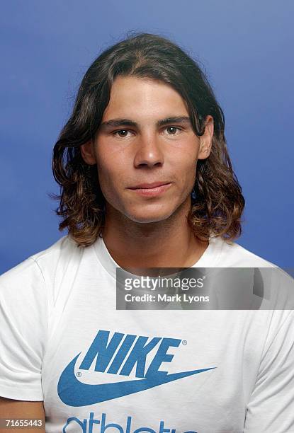 Rafael Nadal of Mallorca poses for a portrait during the 2006 Western & Southern Financial Group Masters, at the Lindner Family Tennis Center on...