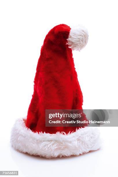 santa claus hat, close-up - santa hat stock pictures, royalty-free photos & images