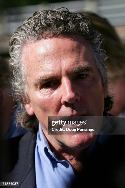 Michael Tracey, a journalism professor at the University of Colorado, speaks to the media prior to a news conference held by Boulder District...