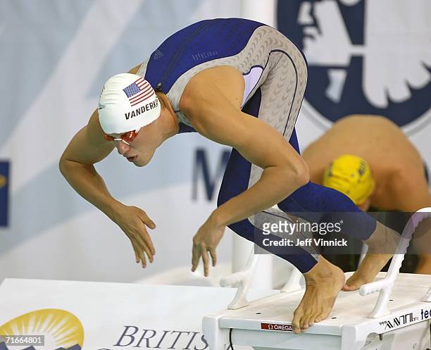 Peter Vanderkaay of the U.S. Competes in the Men's 200m Freestyle at the Pan Pacific Swimming Championships August 17, 2006 in Victoria, Canada.