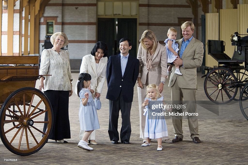 Japanese Royal Family During A Photocall At Dutch Royal Palace