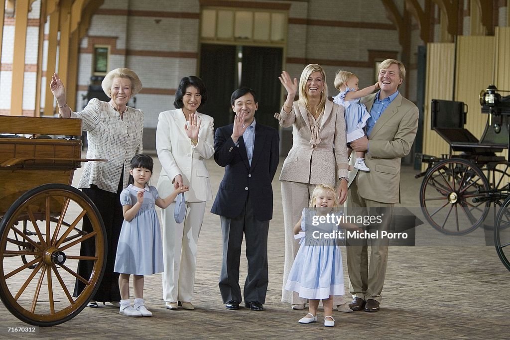 Japanese Royal Family During A Photocall At Dutch Royal Palace