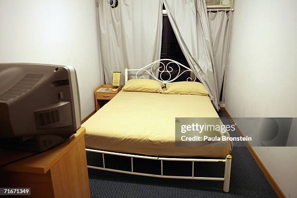 Square meter room similar to room 1927 where American John Mark Karr lived prior to his arrest inside the Blooms apartment building on August 18,...