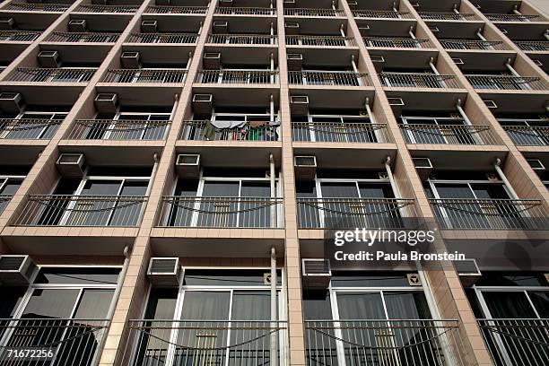 The exterior is seen of the Blooms apartment building where John Mark Karr lived August 18, 2006 in Bangkok, Thailand. Karr is under arrest at the...