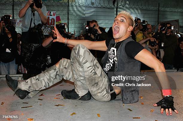 Winner Pete Bennett leaves the Big Brother House during the final of Big Brother Seven on August 18, 2006 in London, England.