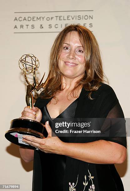 Casting Director Dava Waite Peaslee with the "Outstanding Casting For A Comedy Series" award for her work on "My Name Is Earl" poses in the press...