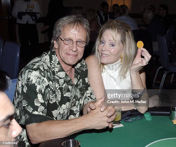 Actors Richard Gilliland and Jean Smart attend the Texas Hold'Em Casino Night Fundraiser for the Caucus Foundation on August 19, 2006 in Hollywood,...