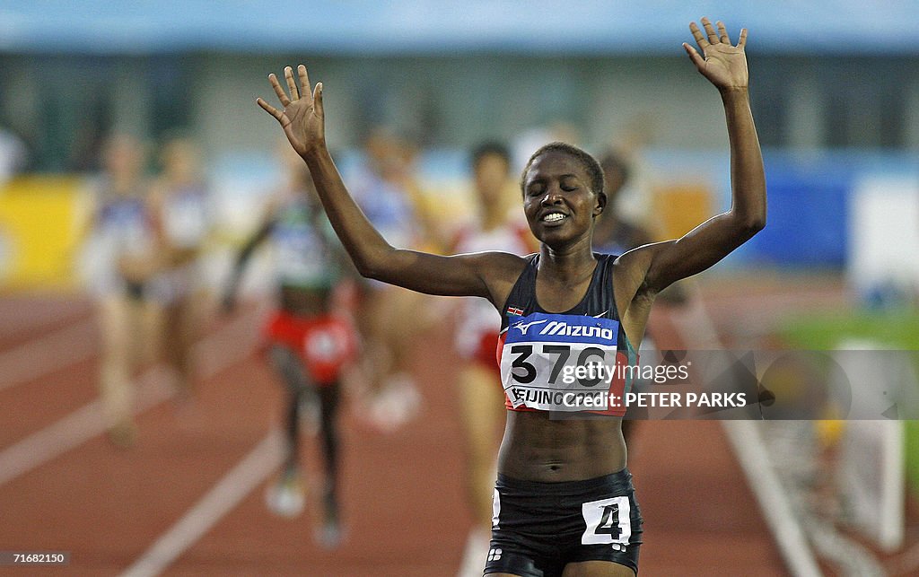 Irene Jelagat of Kenya wins the women's