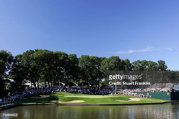 The 13th hole is seen during the final round of the 2006 PGA Championship at Medinah Country Club on August 20, 2006 in Medinah, Illinois.