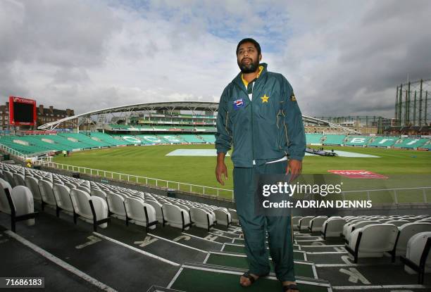 London, United Kingdom: Pakistan's cricket captain Inzamam ul-Haq stands outside the team dressing room at the Brit Oval in London, 21 August 2006,...