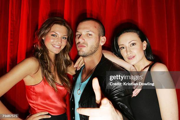 Model Kasia Zachwieja DJ Seany B and Model Anthea Crebbin pose together at the after show party following the 48th annual AFI Festival of Film gala...