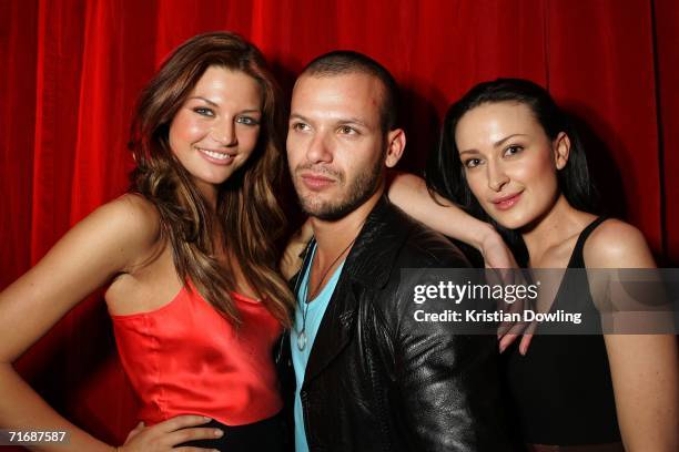 Model Kasia Zachwieja DJ Seany B and Model Anthea Crebbin pose together at the after show party following the 48th annual AFI Festival of Film gala...