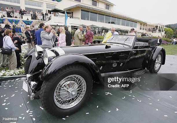 Pebble Beach, UNITED STATES: The 1931 Daimler Double-Six 50 Corsica Drophead Coupe owned by Robert A. Lee from Reno, Nevada, one of only four...