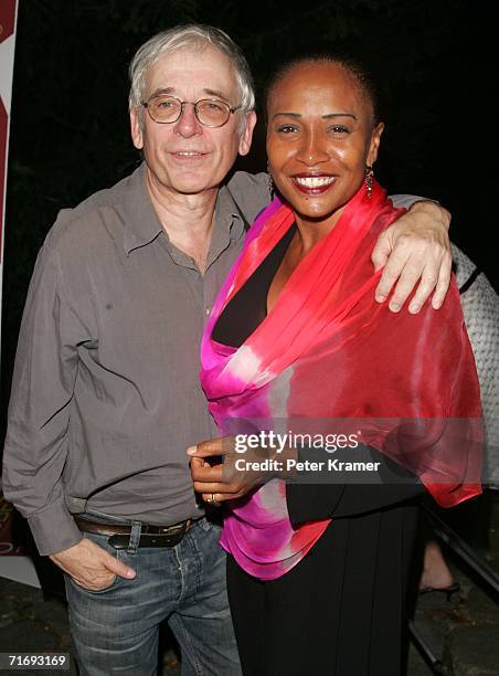 Actress Jenifer Lewis and Austin Pendleton attend the after party for The Public Theater premiere of "Mother Courage And Her Children" at The...