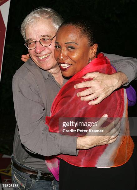 Actress Jenifer Lewis and Austin Pendleton attend the after party for The Public Theater premiere of "Mother Courage And Her Children" at The...