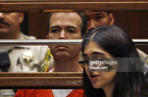 Los Angeles, UNITED STATES: Murder suspect John Mark Karr appears at his extradition hearing at the Los Angeles Superior Court in Los Angeles,...