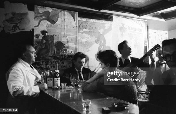 Customers at the Candlelight Club, a Polish nightclub at Chepstow Villas, Kensington, London, 22nd October 1955. Original publication: Picture Post -...