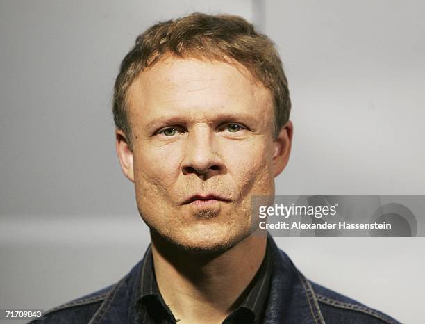 Actor Helmut Zhuber poses for photographers during the photocall to the ZDF television film "Neger, Neger, Schornsteinfeger" on August 24, 2006 in...