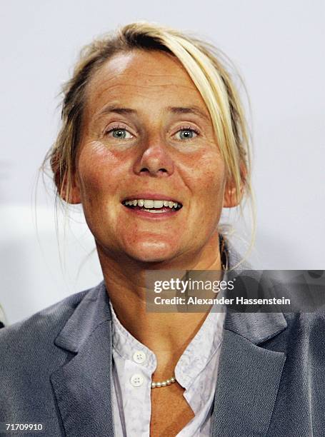 Producer Heike Hempel poses for photographers during the photocall to the ZDF television film "Neger, Neger, Schornsteinfeger" on August 24, 2006 in...