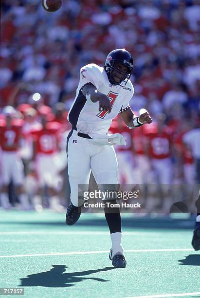 Quarterback Deontey Kenner of the Cincinnati Bearcats throws a pass during the game against the Wisconsin Badgers at the Camp Randall Stadium in...