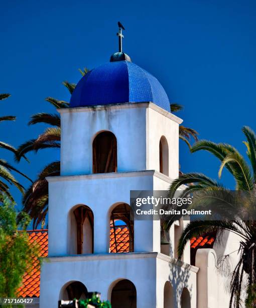 immaculate conception church on sunny day, old san diego town, california, usa - old town san diego stock pictures, royalty-free photos & images