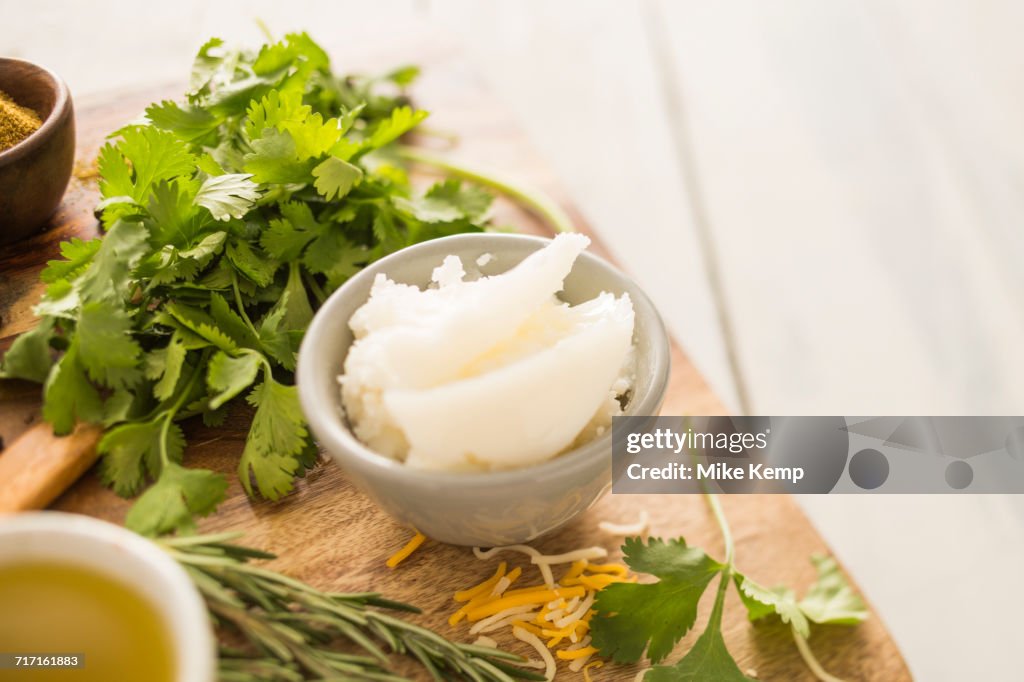 Coconut oil in bowl