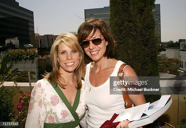 Actresses Cheryl Hines and Allison Janney attend the Frederic Fekkai Pre-Emmy "Style 2006 Garden Party" gift bag suite organized by Nathalie...