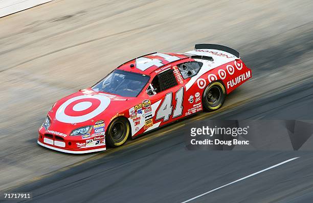 Reed Sorenson drives the target Dodge during practice for the NASCAR Nextel Cup Series Sharpie 500 on August 25, 2006 at Bristol Motor Speedway in...