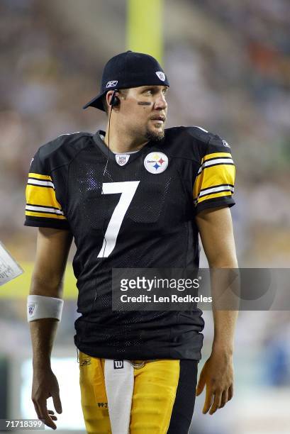 Ben Roethlisberger of the Pittsburgh Steelers in a game against the Philadelphia Eagles August 25, 2006 at Lincoln Financial Field in Philadelphia,...