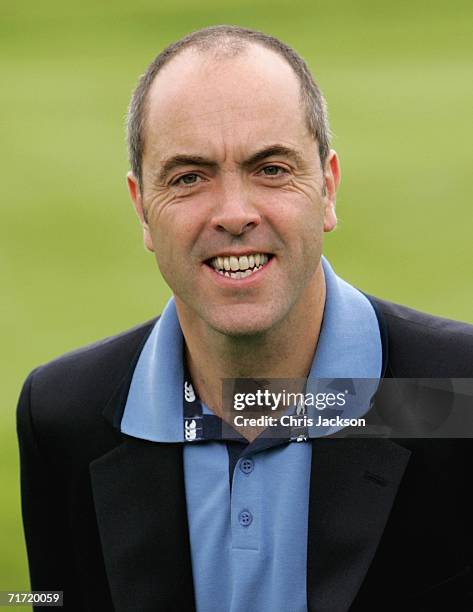 James Nesbitt poses on the first day of the Northern Rock All Star Cup at the Celtic Manor Resort on August 26, 2006 in Newport, Wales.