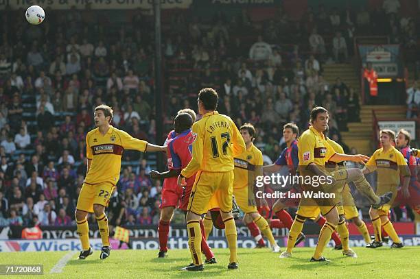 Leon Cort of Crystal Palace scores a goal during the Coca-Cola Championship match between Crystal Palace and Burnley at Selhurst Park on August 13,...