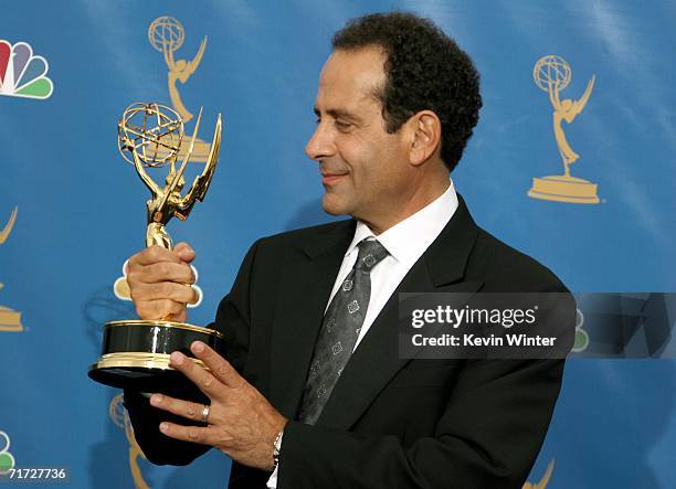 Actor Tony Shalhoub winner of Outstanding Lead Actor in a Comedy Series poses in the press room at the 58th Annual Primetime Emmy Awards at the...