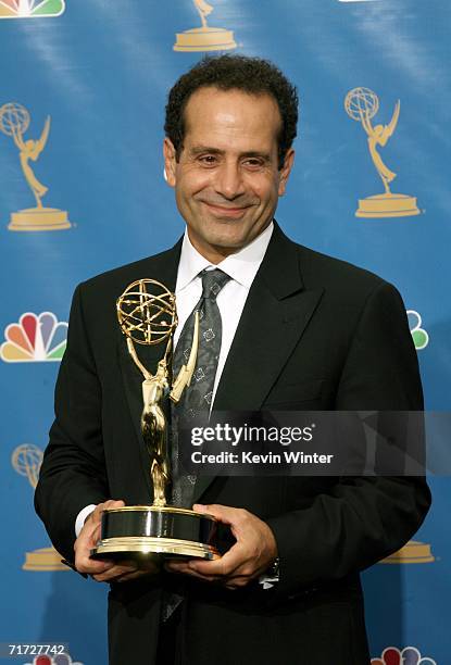 Actor Tony Shalhoub winner of Outstanding Lead Actor in a Comedy Series poses in the press room at the 58th Annual Primetime Emmy Awards at the...