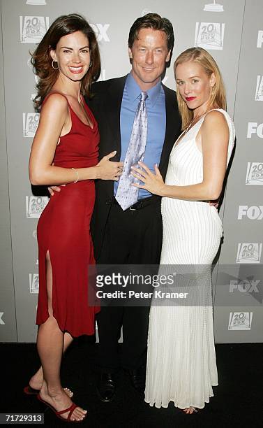 Actors Justine Eyre, John Allen Nelson and Penelope Ann Miller arrive at the 20th Century Fox Television and FOX Broadcasting Company 2006 Emmy party...