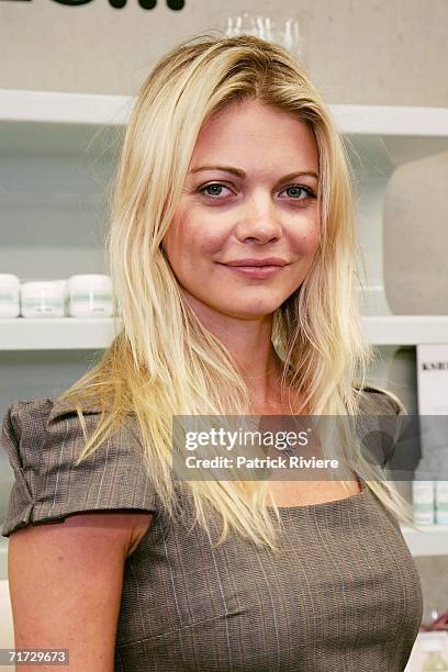 Make-up artist Jemma Kidd attends the launch of her make-up range 'Kit' at her new Kit Store on Sydney's Oxford Street on August 28, 2006 in Sydney,...