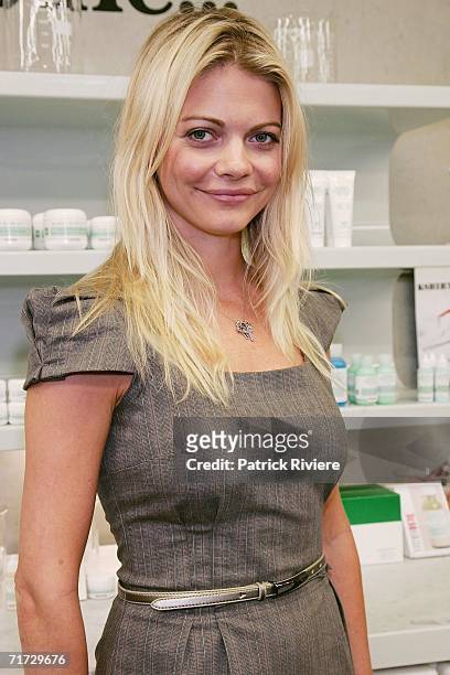 Make-up artist Jemma Kidd attends the launch of her make-up range 'Kit' at her new Kit Store on Sydney's Oxford Street on August 28, 2006 in Sydney,...
