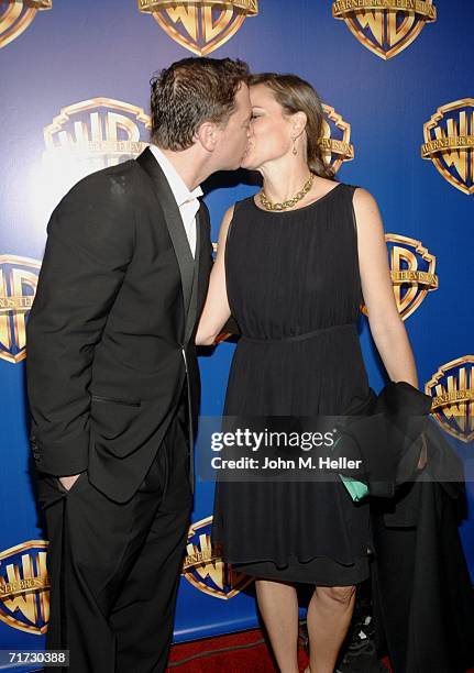 Joshua Malina and Melissa Merwin attends the Warner Brothers Television Emmy Party at Cicada on August 27, 2006 in Los Angeles, California.