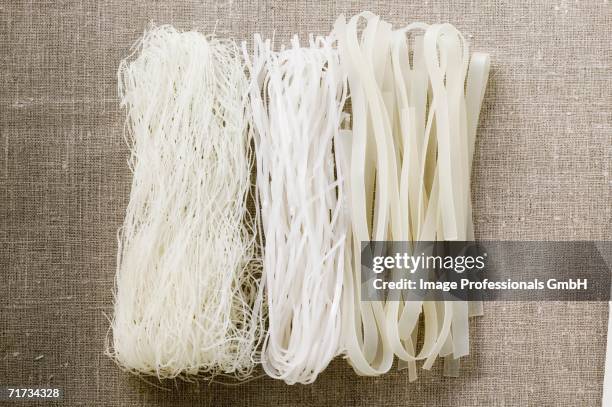 various types of rice noodles - rice noodles stock pictures, royalty-free photos & images