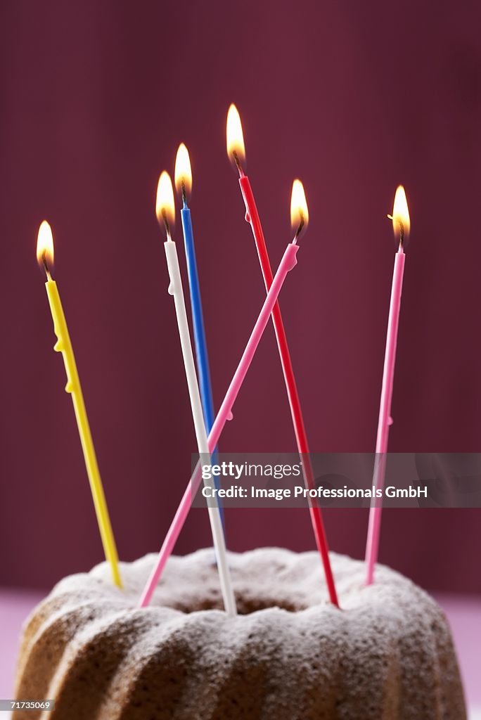 Gugelhupf with birthday candles