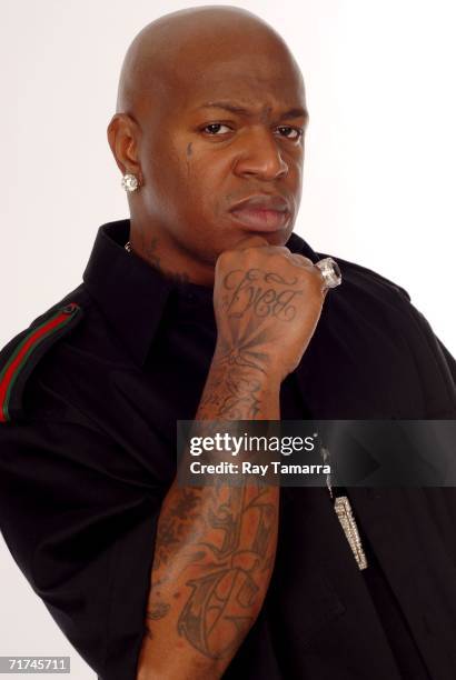 Recording artist Birdman poses for photos at the Michaelson Studio August 29 07, 2006 in New York City.