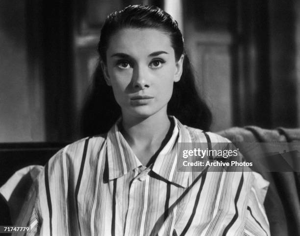 European actress Audrey Hepburn stars as Princess Ann in the romantic comedy 'Roman Holiday', 1953.