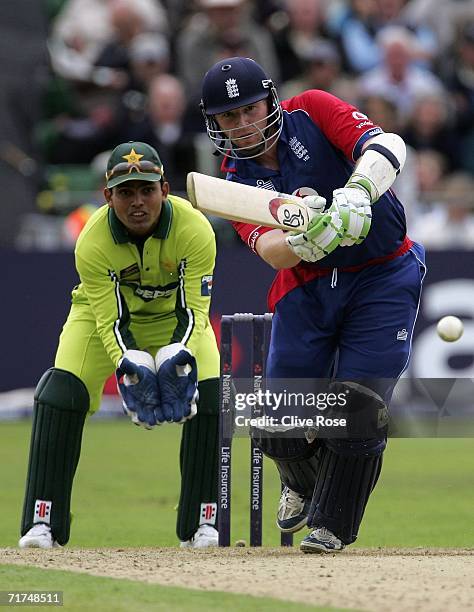 Jamie Dalrymple of England in action during the first NatWest Series One Day International match between England and Pakistan at Sophia Gardens on...