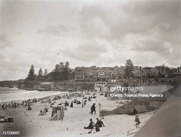 View of the seaside resort of Coogee Beach, near Sydney, Australia, circa 1929.