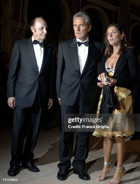 Francesco Alberoni, Francesco Rutelli and wife Barbara Palombelli arrives at the party to celebrate the opening ceremony and 'The Black Dahlia'...