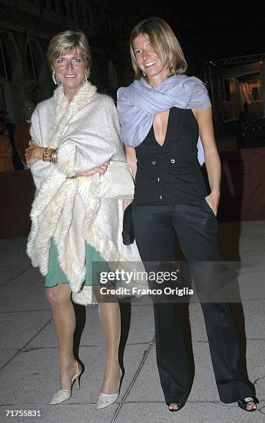 Evelina Christillin and daugher arrive at the party to celebrate the opening ceremony and 'The Black Dahlia' premiere on the first day of the 63rd...