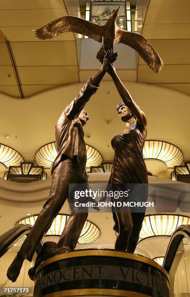 United Kingdom: A memorial to Diana, Princess of Wales and Dodi al-Fayed is pictured in Harrods in London, 31 August 2006, on the ninth anniversary...