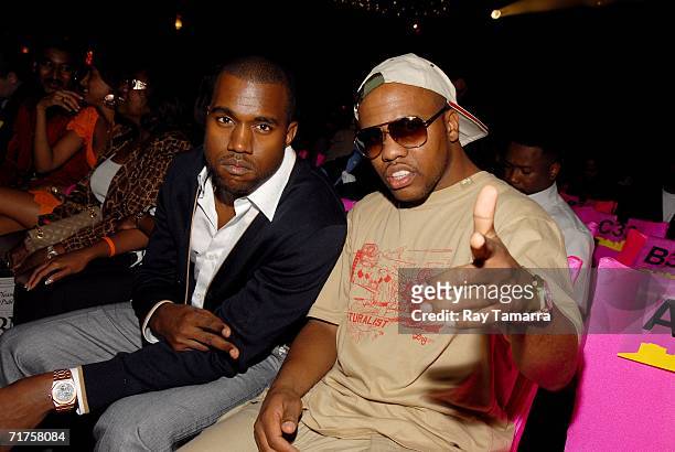 Recording artists Kanye West and Consequence attends the 6th Annual BMI Urban Awards at the Roseland Ballroom August 30, 2006 in New York City.
